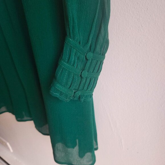 ✨ US2 Sézane Odile Green Mini Silk Dress - Worn Once (EU 34) - Picture 3 of 15